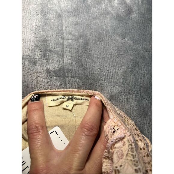 Nightcap Clothing Dress Womens Size Medium Pink Mini Victorian Lace Backless NWT - Picture 5 of 8